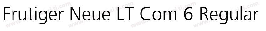 Frutiger Neue LT Com 6 Regular字体转换